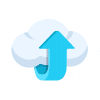 Cloud icon. Cloud and upwards arrow