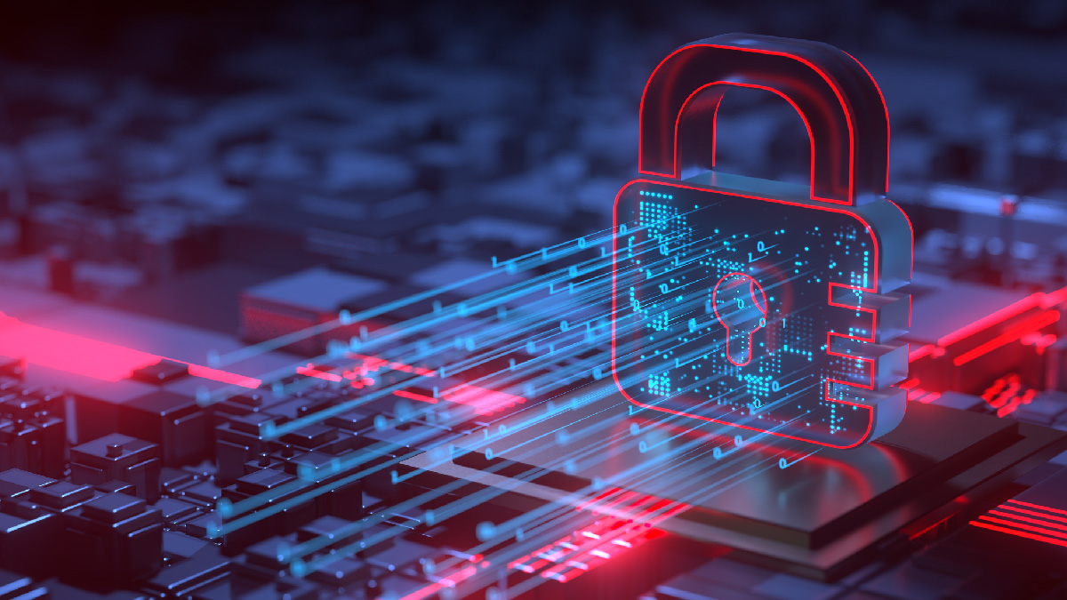 cyber security architecture padlock image